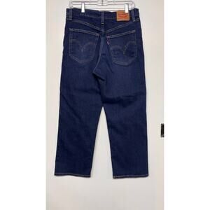 Women's Levi's Ribcage Straight Ankle Button Fly Jeans Sz 30 Distressing